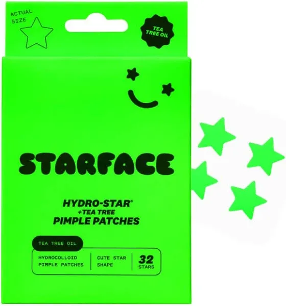 Starface Hydro-Star + Tea Tree Patches, 32 ct