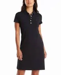 Nautica Women's Easy Classic Short Sleeve Stretch Cotton Polo Dress