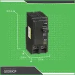 Square D QO 90 Amp 2-Pole Circuit Breaker QO290CP