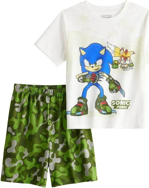 Komar Kids Boys Sonic Prime Short Sleeve Pajama Set