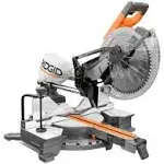 RIDGID R4222 15 Amp Corded 12 in. Dual Bevel Sliding Miter Saw