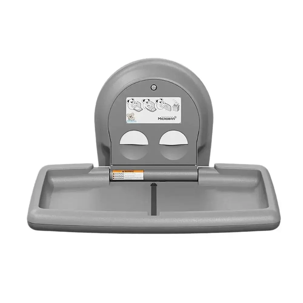 Koala Kare Horizontal Wall-Mounted Baby Changing Station, Gray