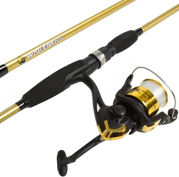 Wakeman Strike Series Spinning Rod and Reel Combo Blackout