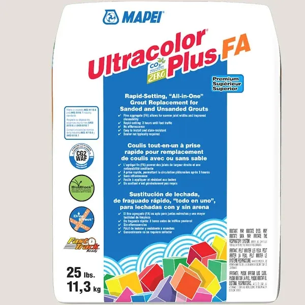 Mapei Ultracolor Plus Fa 25-lb Avalanche All-in-One Grout