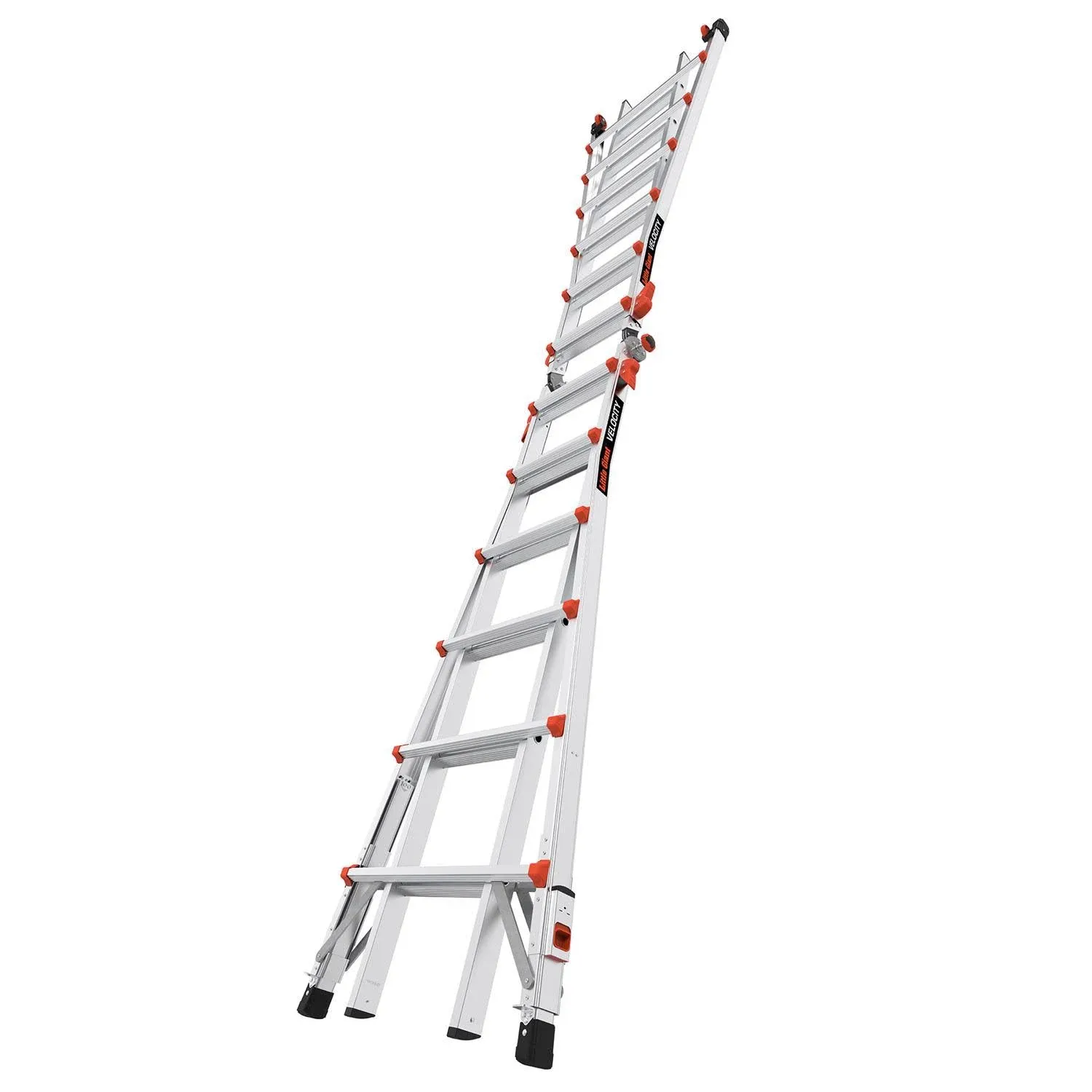 Little Giant Model 15426-801 | Velocity, Model 26 - ANSI Type iA - 300 lb Rated, Aluminum Articulated Extendable Ladder with Ratchet Levelers