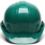 Pyramex HP14135 SL Series Cap Style Hard Hat - 4-Point Ratchet Suspension - Green