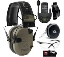 Walker's Razor Slim Electronic Shooting Hearing Protection Muff Bundle