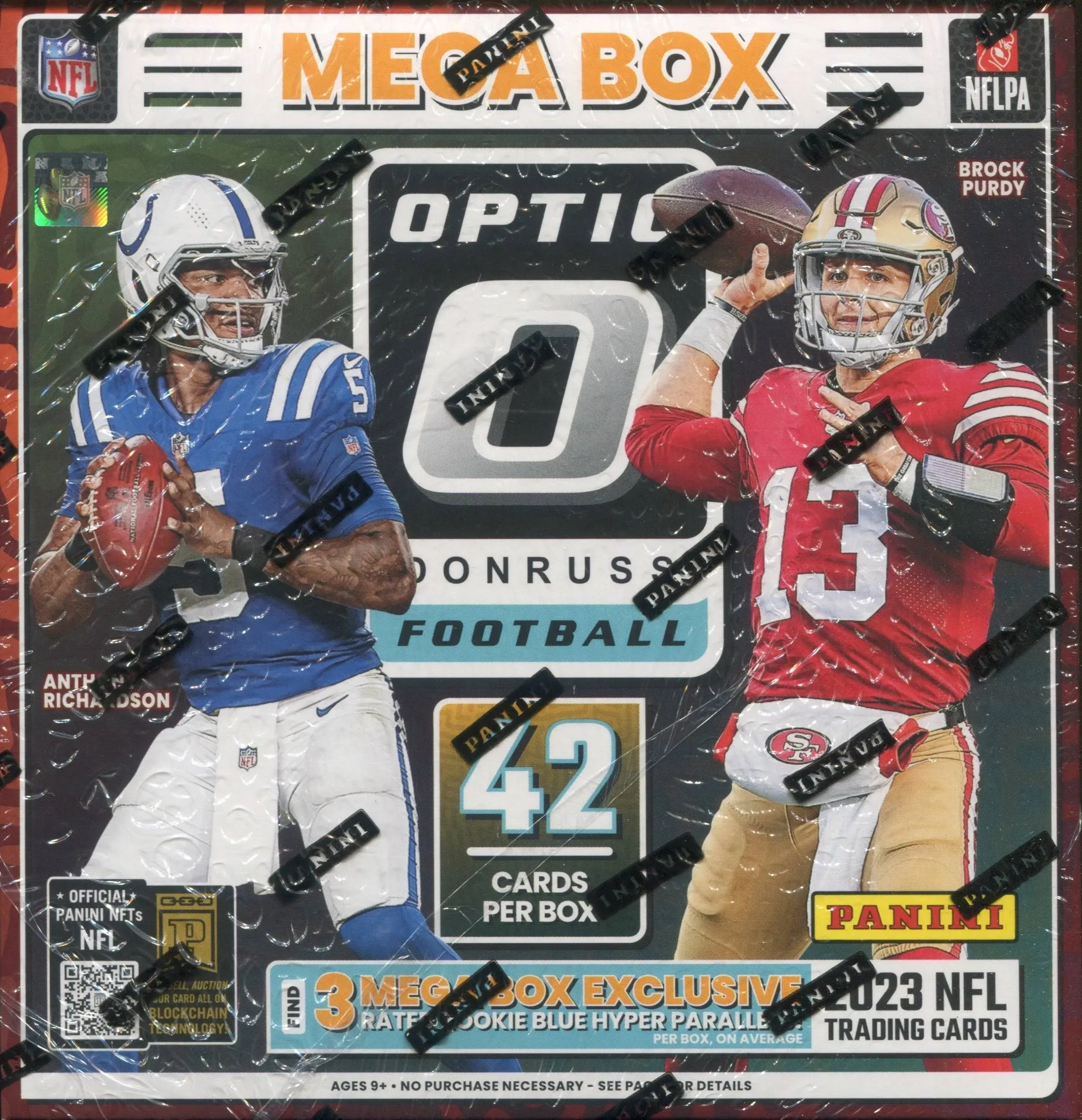 Panini America 2023 Donruss Optic Football Mega Box (Blue Hyper)