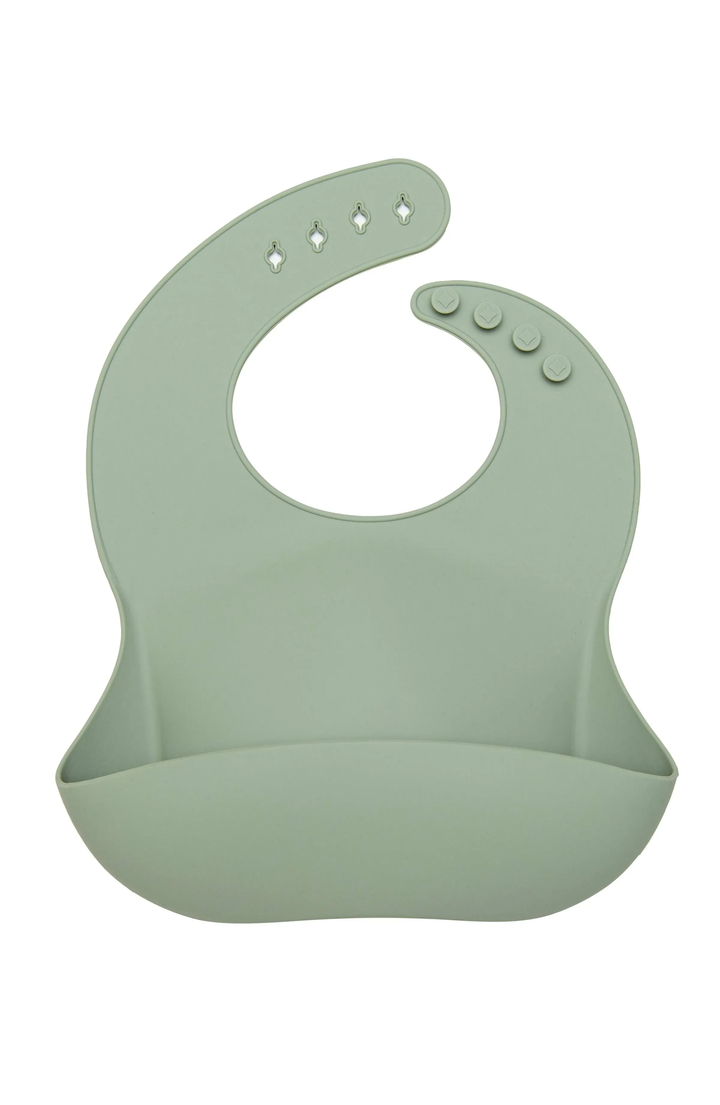 Loulou Lollipop Silicone Bib Silver Sage