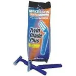 McKesson Twin-Blade Disposable Razor, Blue