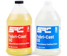 Specialty Resin &amp; Chemical Fabri-Cast 50 [1 Gallon Kit] | 2-Part Polyurethane Casting Resin for Models, Figurines, and Sculptures | Beginner Liquid