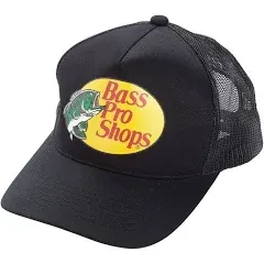 Bass Pro Shops Cap, Print Logo, Mesh Snapback Hat Fishing &amp; Outdoors ~Dark Green