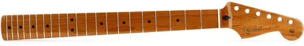 Fender Roasted Maple Standard Series Stratocaster Neck with Locking Tuning Machines and Multi-Tool - Maple Fingerboard