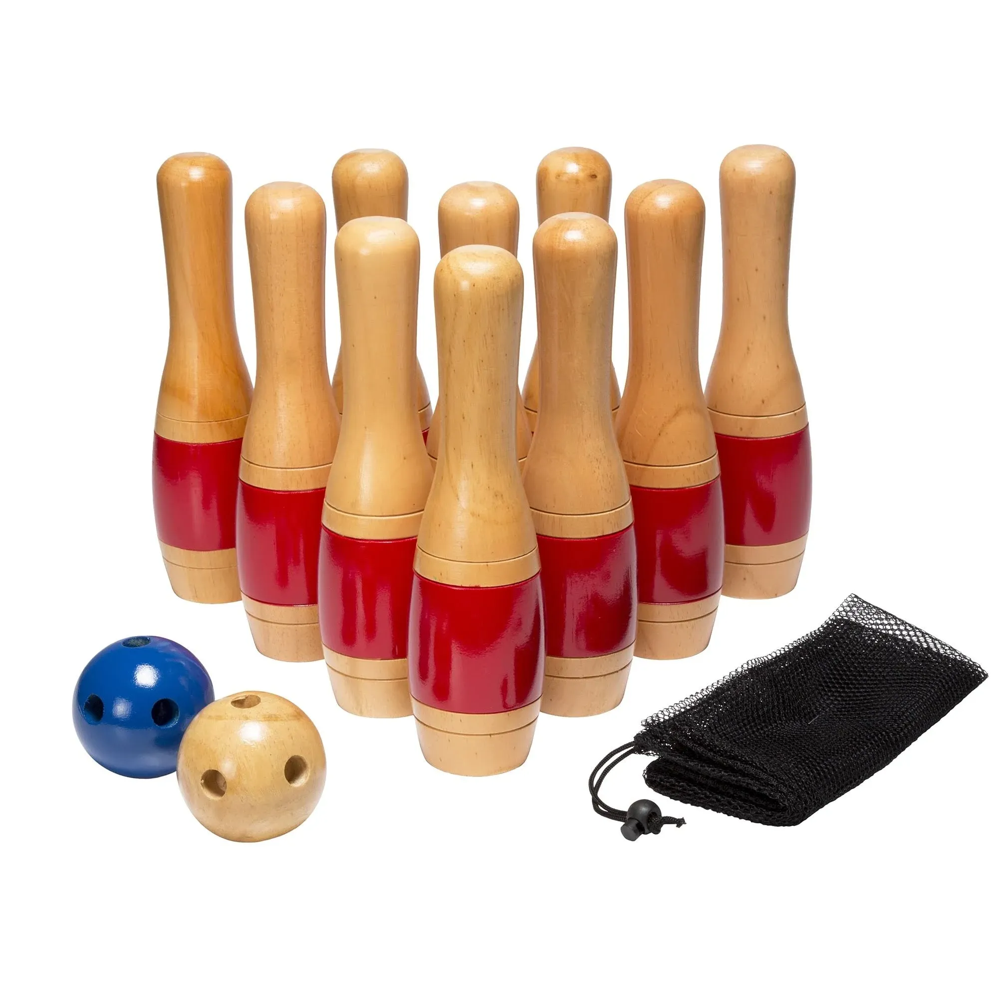 Hey! Play! 11" Wooden Lawn Bowling Set