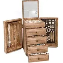 Jewelry Box Wood for Women, 5-Layer Large Organizer Box - FREE SHIPPING