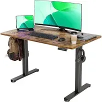 Claiks Electric Standing Desk Adjustable Height Stand up Desk 48x24 Inches Sit Stand Home Office Desk with Splice Board