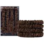 Slip Pure Silk Skinny Scrunchies Dark Brown