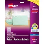 Avery 8667 Matte Clear Return Address Labels