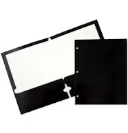 Laminated Two Pocket Glossy 3 Hole Punch School Folders - Letter Size - High ...