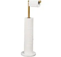 Noonext gold Toilet paper Holder stand with heavy marble base