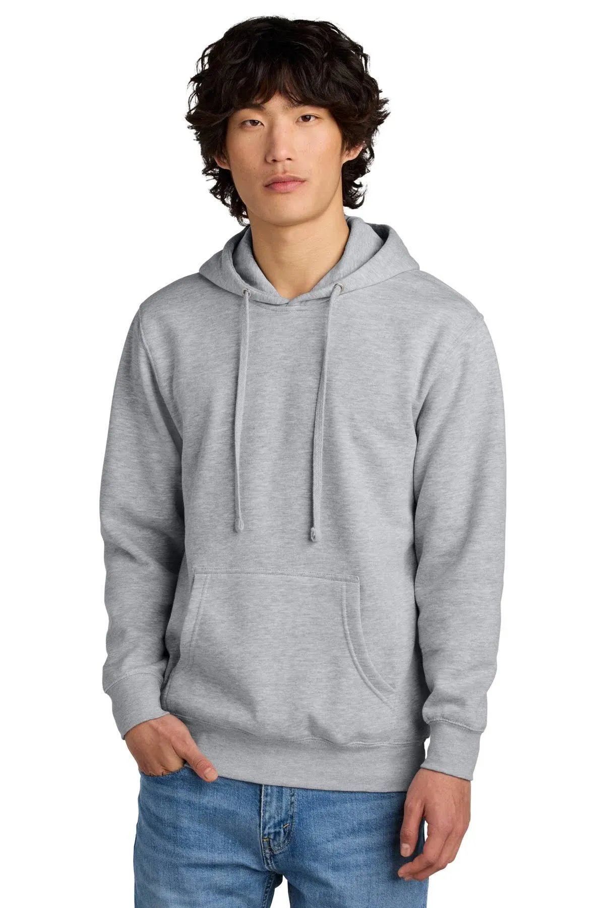 District DT6100 V.I.T Fleece Hoodie - Light Heather Grey - M