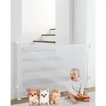 Retractable Mesh Baby &amp; Dog Pet Safety Gate for Stairs &amp; Doorways - 33&#034; Tall, Ex