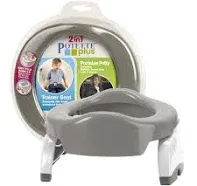 Kalencom Potette Plus 2-in-1 Travel Potty and Trainer Seat - Dual-Purpose Potty Training Toilet Seat - Portable Potty for Toddler Travel - With Durable, Lock-In Legs and Splash Guard - Pastel Pink