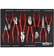 Wiha Tools 34682 8 Piece Classic Grip Pliers and Cutters Tray Set