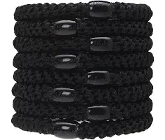 L. Erickson Grab & Go Ponytail Holders - Set of Eight - Black