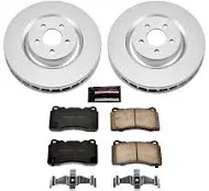 Power Stop CRK4547 Coated Brake Rotor & Ceramic Brake Pads- front For Ford Mustang 2007-2014 [Model Specific]