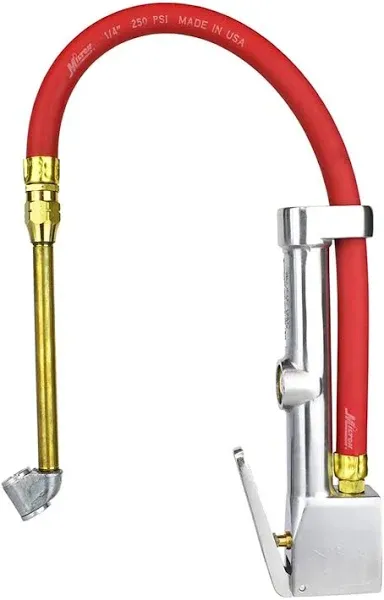 MILTON 506S Inflator Gage With Dual Head Chuck 15 Hose