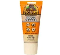 Gorilla All Purpose Wood Filler, 6Oz Tube, White (Pack of 1)