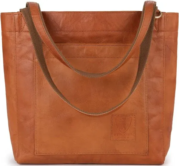 Berliner Women’s Seville Vegetable Tanned Goat Leather Tote Handbag Brown