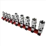 Sunex 1/4 Inch Drive Universal External Star Socket Set 9pc