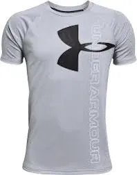 Under Armour Boys' Split Logo Hybrid Short Sleeve Tech T-Shirt