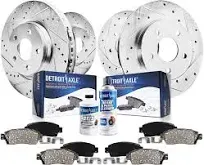 Detroit Axle BK91006608 Front Rear Drilled Brake Rotor Pad for Fusion MKZ Milan Mazda 6