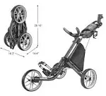 Caddytek Golf CaddyLite EZ Fold V8 3-Wheel Push Cart