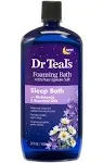 Dr Teal's Foaming Bath with Pure Epsom Salt, Melatonin Bath, Lavender & Chamomile Essential Oil Blend, 34 fl oz (Packaging May Vary)