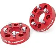 Rough Country (1100RED) 1.5 Inch Wheel Adapters | 5x5 to 5x4.5 | Red | Jeep Wrangler JK/Wrangler Unlimited (07-18)