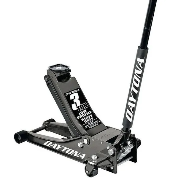 Daytona 3 Ton Low-Profile Professional Floor Jack With Rapid Pump, Black