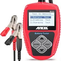 ANCEL BA101 Car Battery Tester 12V - Digital Automotive Batteries BA101, Red 