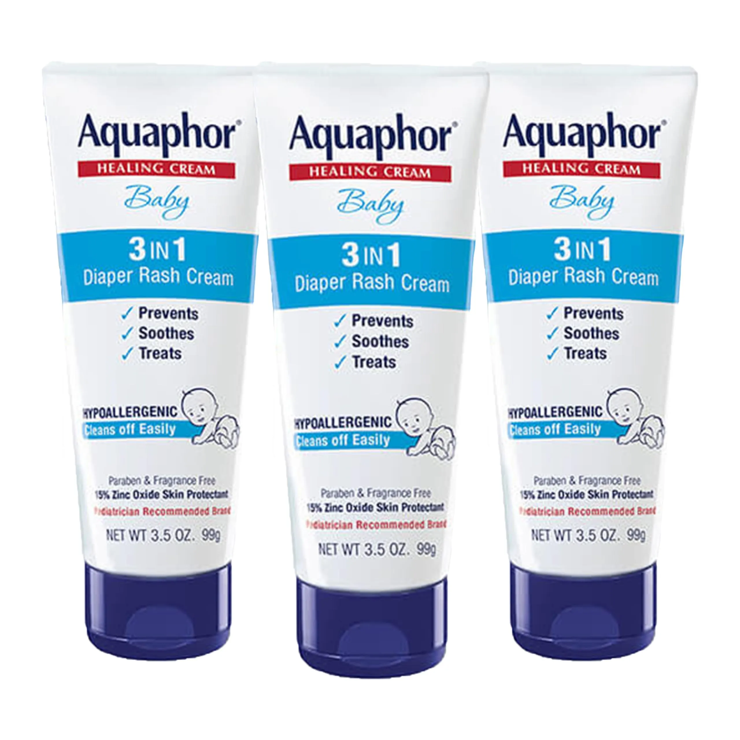 Aquaphor 3-in-1 Baby Diaper Rash Cream