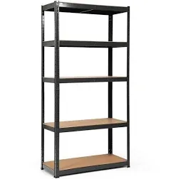 Costway 72'' Heavy Duty Storage Shelf Steel Metal Garage Rack 5 Level Adjustable