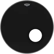 Remo Bass Ambassador Ebony 22" Diameter 5" Black Dynamo Installed