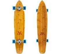 Magneto 44 inch Kicktail Cruiser Longboard Skateboard | Bamboo and Hard Maple Deck | Made for Adults, Teens, and Kids (Retro Surf)