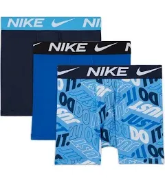 Nike Big Boys Essential Dri-Fit Boxer Briefs, Pack of 3 - White, University Blue