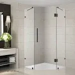 Aston SEN986-CH-36-10 Chrome Neoscape 36" x 36" x 72" Completely Frameless Neo-Angle Shower Enclosure