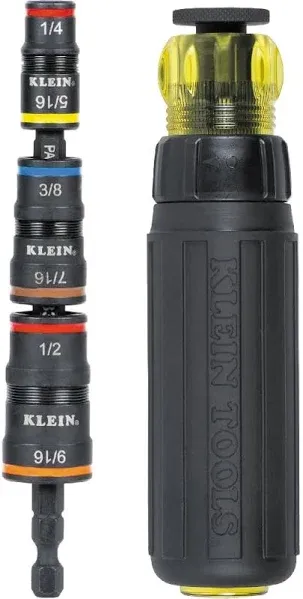 Klein 7-in-1 Impact Rated Flip Socket Set with Ratcheting Handle