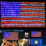 PUHONG American Flag 420 LED String Lights