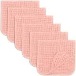 Muslin Burp Cloths 6 Pack Large 100% Cotton Hand Washcloths 6 Layers Extra Absorbent and Soft (Lace, Pack of 6)